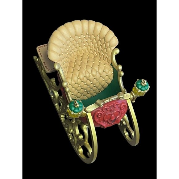 2001 Hallmark Keepsake Christmas Ornament Santa's Sleigh Set of 2 Vintage Top - Picture 3 of 7